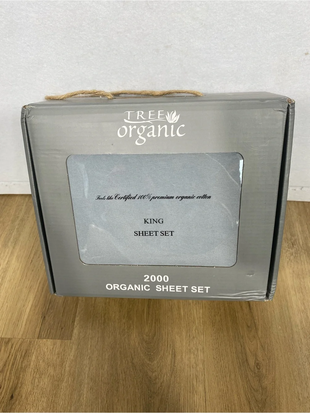 Tree Organic King Sheet Set — Grey